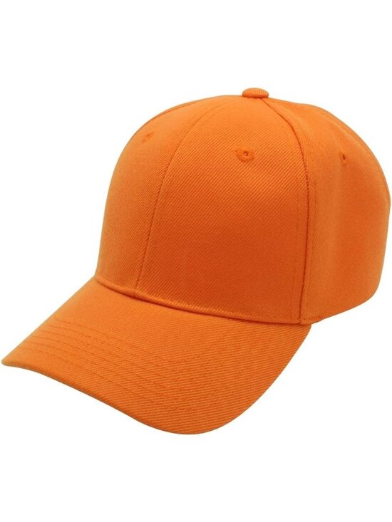 Unisex Orange Classic Adjustable Plain Hat Hand Wash Imported Baseball Cap main image 4